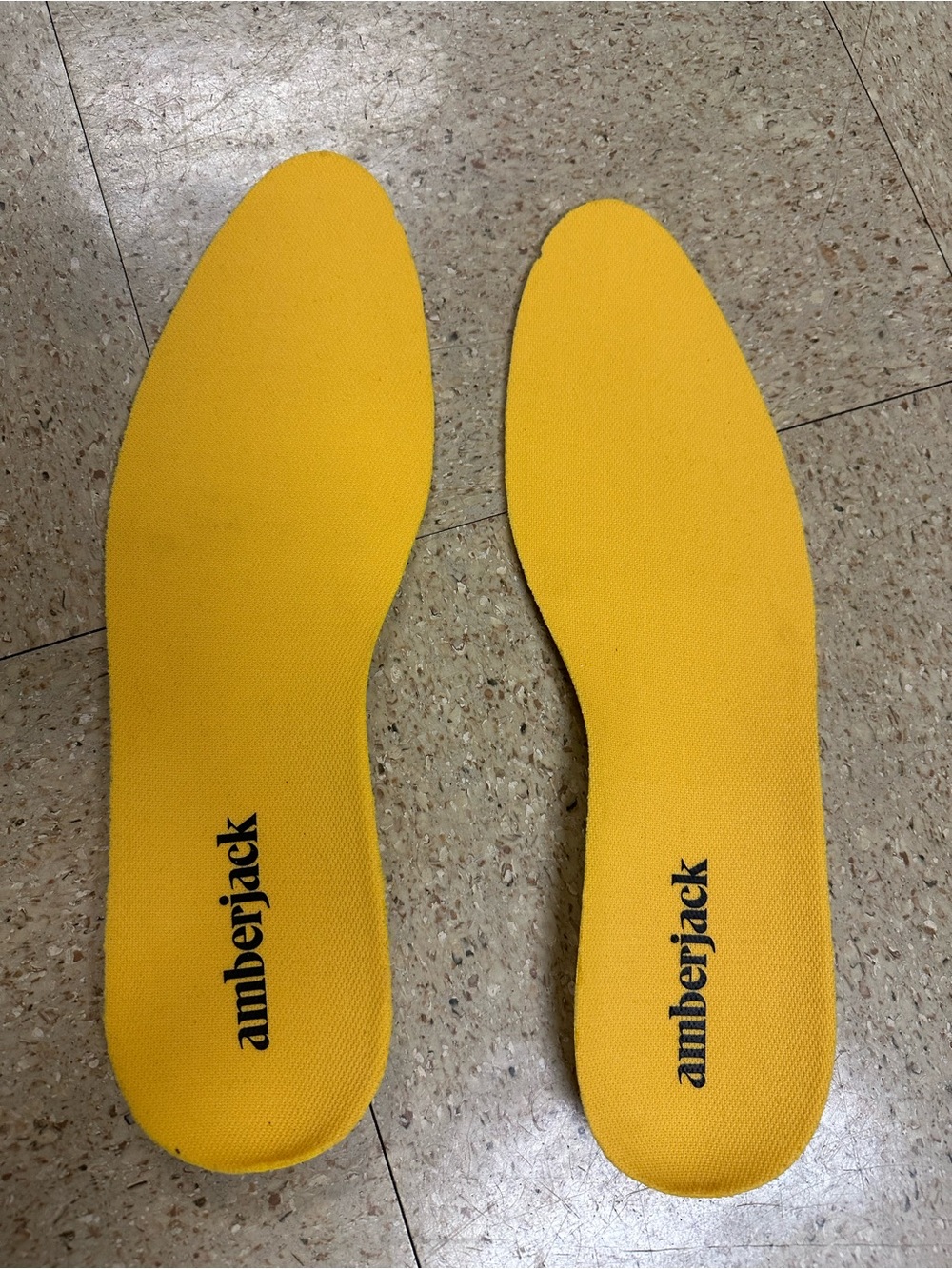 Amberjack Shoe Insoles Yellow Comfort Breathable Arch‎ Support Size 15 NEW